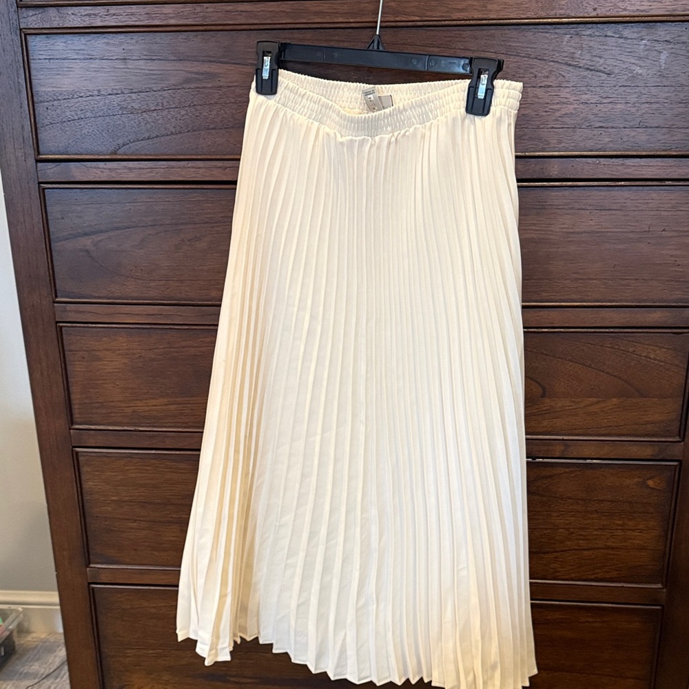 A New Day Cream Pleated Skirt